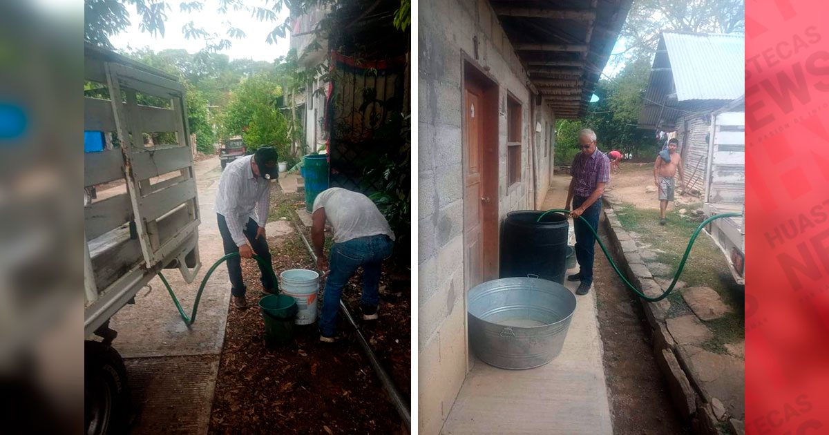 Alcalde Gregorio Cruz apoya llevando agua a La Realidad y La Mora