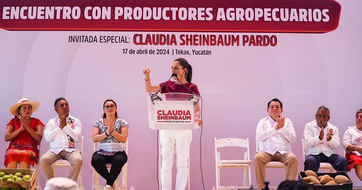 Sheinbaum muestra apoyo a agricultores de Yucatán para recuperar concesiones y subsidios de pozos agrícolas y ganaderos