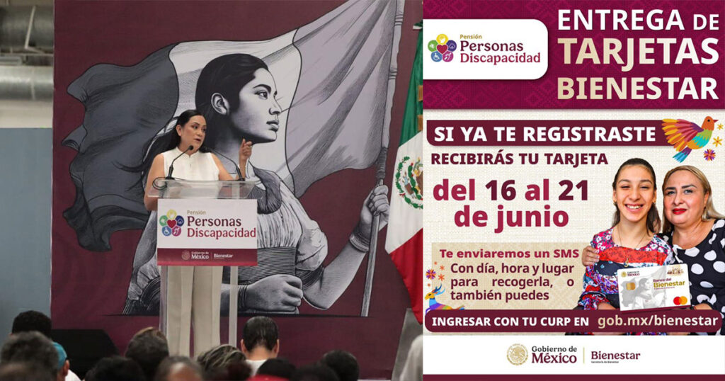 Del 16 al 21 de junio, se realiza la entrega nacional de tarjetas de la Pensión para Personas con Discapacidad: Ariadna Montiel