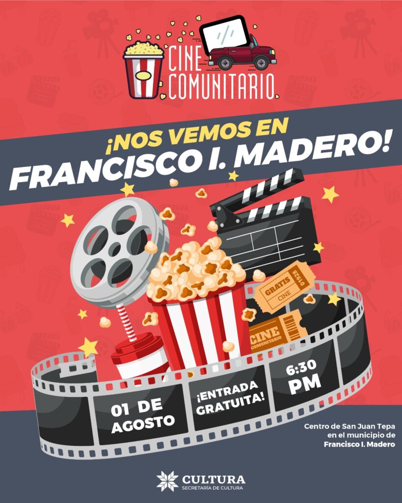 El Cine Comunitario llega a San Juan Tepa con funciones familiares gratuitas