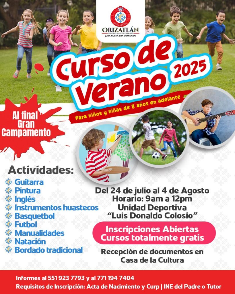 Fomentan Desarrollo Infantil con Curso de Verano Gratuito en Orizatlán