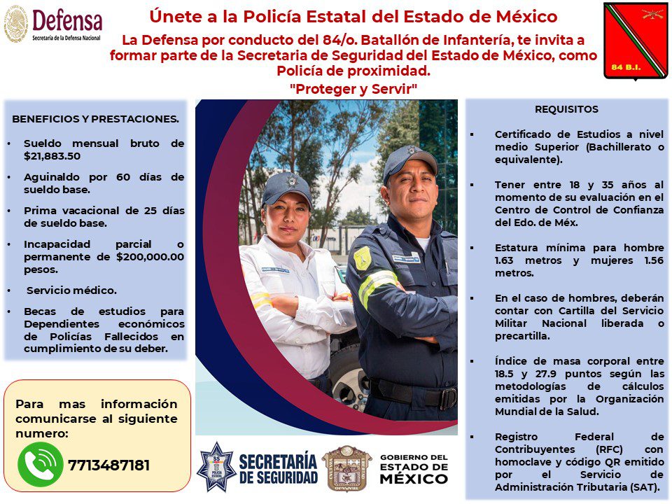Oportunidad de Servicio: Sé Parte de la Policía del Estado de México