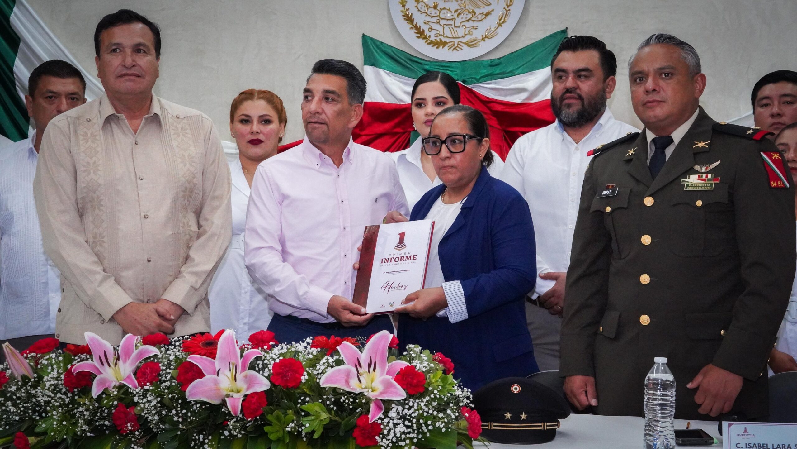 Entregan primer informe de gobierno del alcalde José Alfredo San Román en Huejutla
