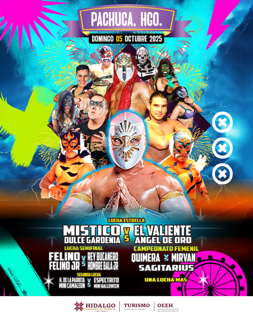 Domingos de emoción y tradición, la lucha libre llega a la Feria de San Francisco Pachuca Hidalgo 2025