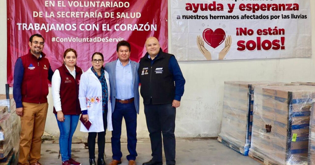 Estado de México entrega medicamentos para población afectada en Hidalgo