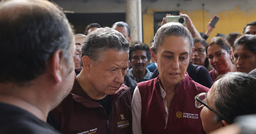 “No están solos”, afirma Sheinbaum; Julio Menchaca acelera apertura de caminos 