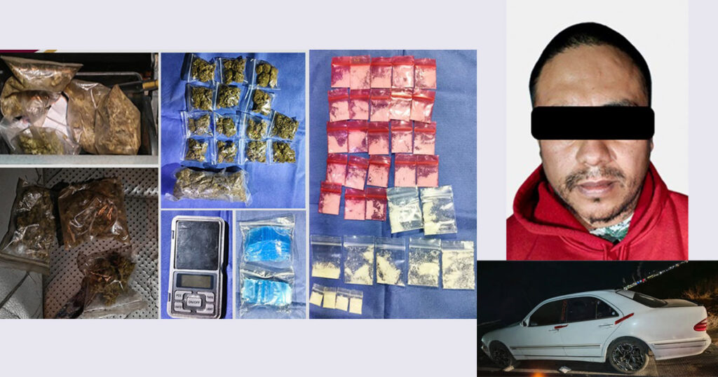 Detienen a presunto distribuidor de drogas en Apan