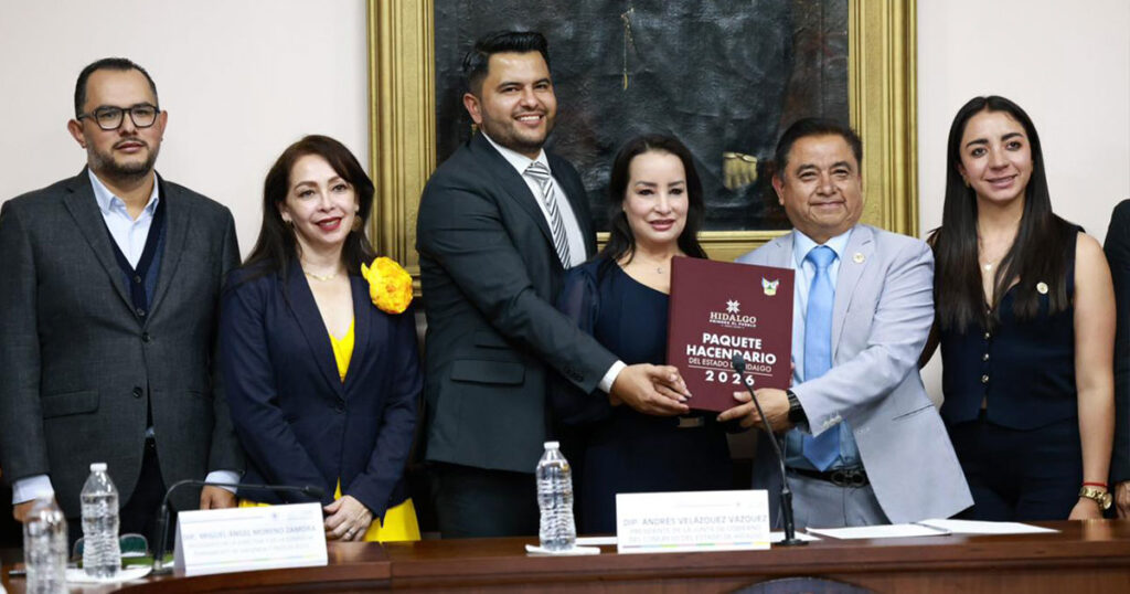 Hidalgo presenta Paquete Hacendario 2026: énfasis en gasto de inversión y reconstrucción