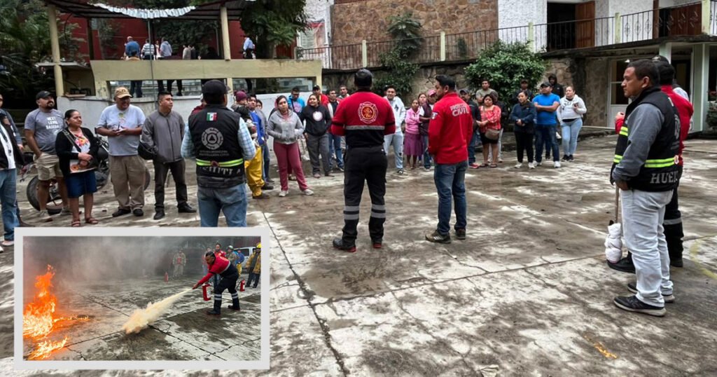 Proteccion Civil capacita a comerciantes para prevenir riesgos durante festejos guadalupanos