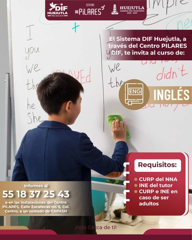 Centro Pilares DIF Huejutla anuncia talleres para todas las edades