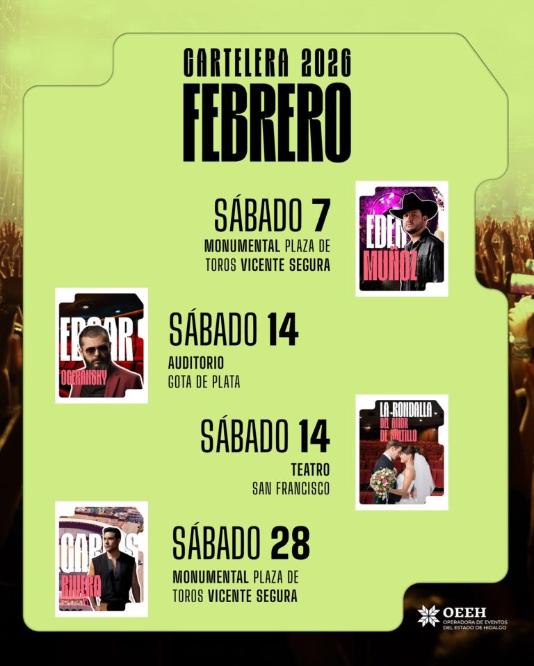 Recintos de la OEEH con conciertos durante febrero en Hidalgo