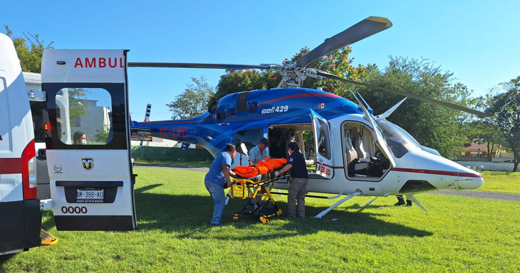 Trasladan a Pachuca vía aérea a menor que sufrió accidente