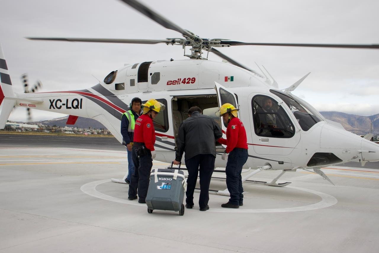 HIDALGO REALIZA PRIMER TRASLADO AÉREO DE CORAZÓN DURANTE LA ADMINISTRACIÓN DE JULIO MENCHACA