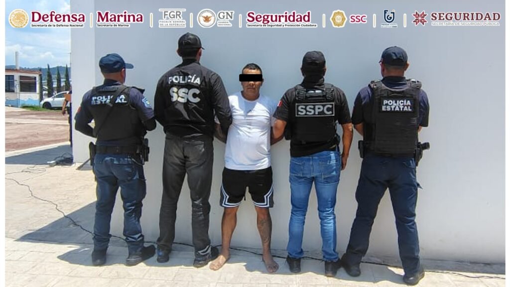 Mediante coordinación federal y estatal, capturan en Hidalgo a objetivo prioritario de CDMX 