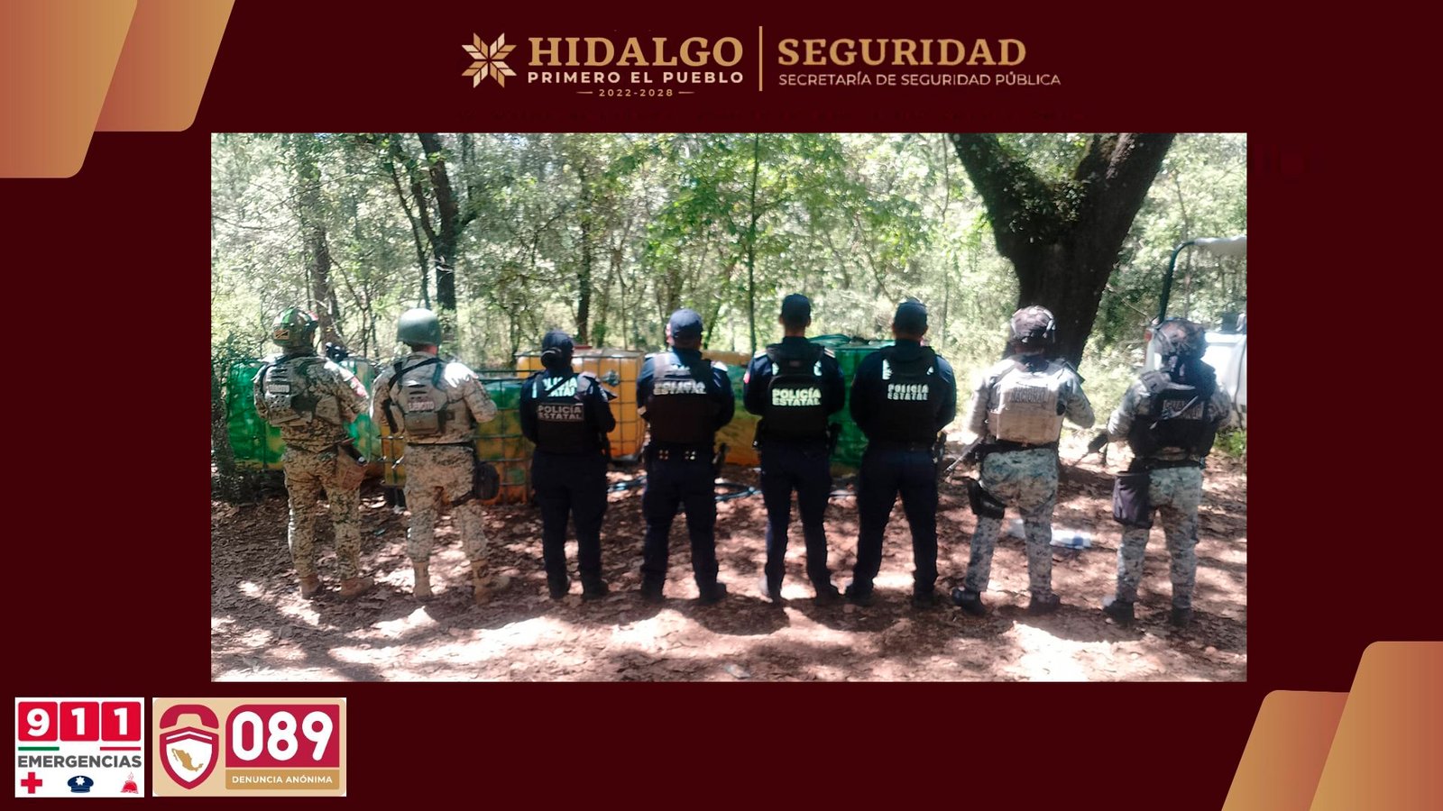 Tecnología aérea de la SSPH permite ubicar más de 4 mil litros de hidrocarburo robado en Cuautepec