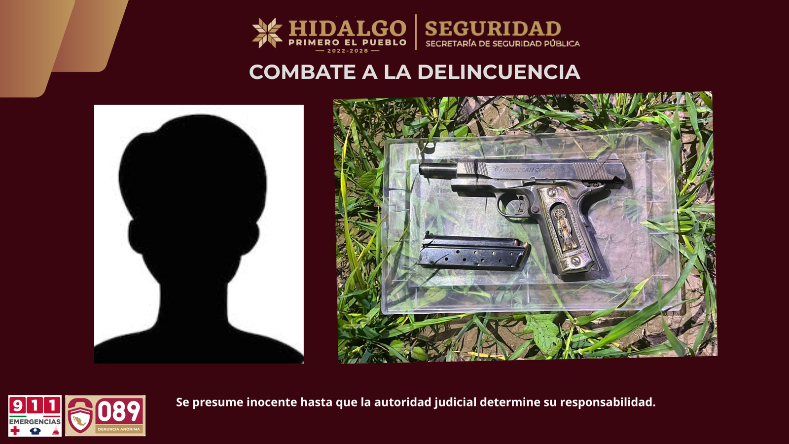 SSPH detiene a presunto homicida 
