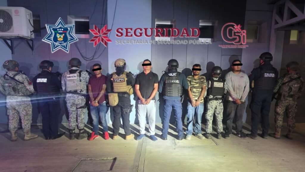 Asegura SSPH a cuatro personas en Tepeapulco; tres son objetivos prioritarios