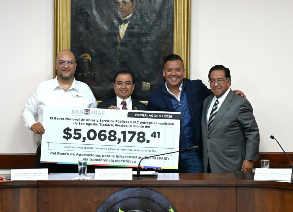 Congreso de Hidalgo autoriza entrega de más de 17 mdp para infraestructura social en San Agustín Tlaxiaca y Huazalingo