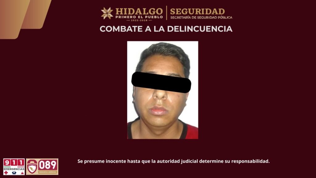 Detienen a encargado del C2 de Villa de Tezontepec por presuntos vínculos con grupo delictivo