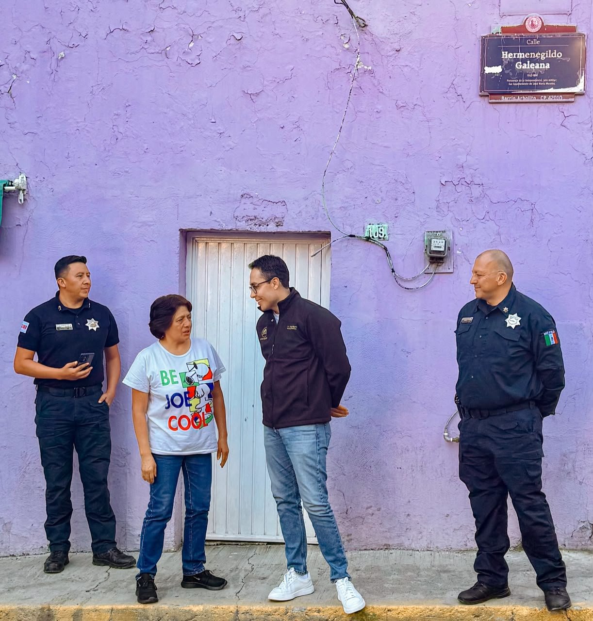 Jorge Reyes recorre puntos estratégicos donde se instalarán nuevas cámaras de videovigilancia en Pachuca